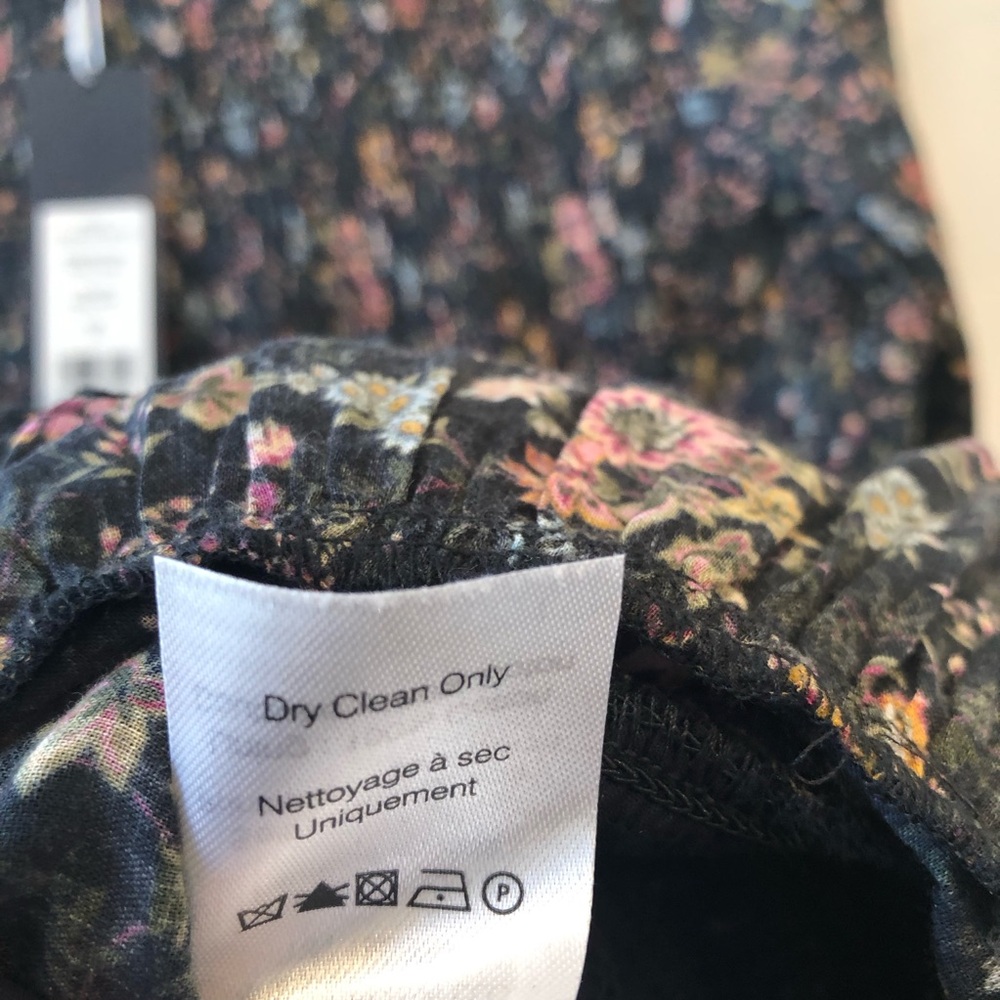 Veronica Beard Farha Black Floral Smocked Mini Dress size 12 - Picture 11 of 13